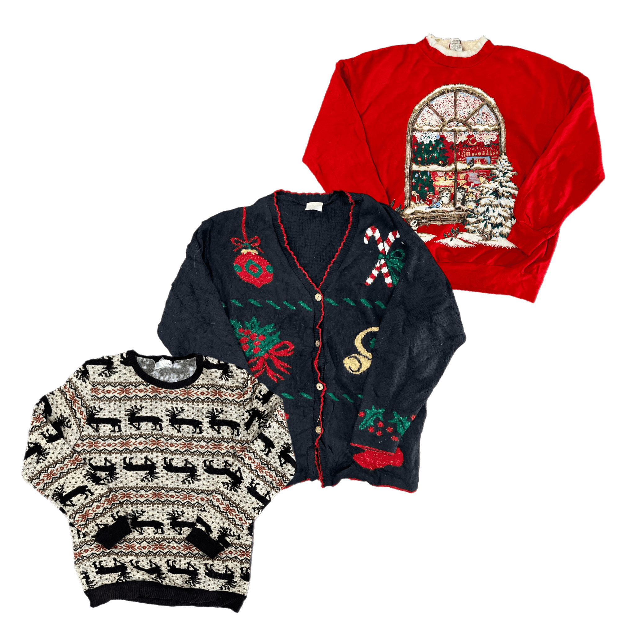 Collection of CHRISTMAS SWEATERS in a gallery layout